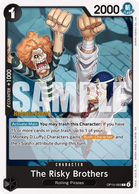 The Risky Brothers trading card from Adventure on Kami's Island Release Event Cards The Risky Brothers - Adventure on Kami's Island Release Event Cards One Piece trading card