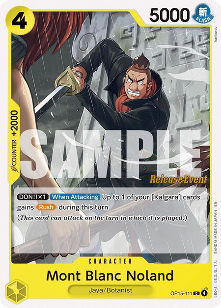 Mont Blanc Noland trading card from Adventure on Kami's Island Release Event Cards Mont Blanc Noland - Adventure on Kami's Island Release Event Cards One Piece trading card