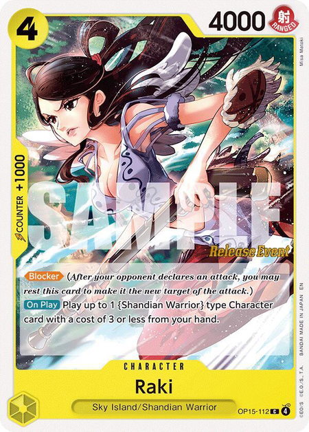 Raki - Adventure on Kami's Island Release Event Cards One Piece trading card