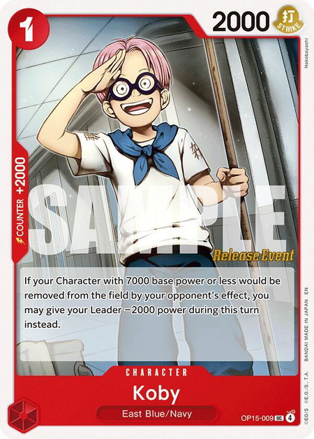 Koby (OP15-009) - Adventure on Kami's Island Release Event Cards One Piece trading card