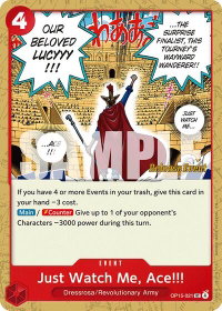 Just Watch Me, Ace!!! - Adventure on Kami's Island Release Event Cards (OP15 RE) #OP15-021 - Uncommon One Piece Trading Card