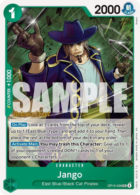 Jango - Adventure on Kami's Island Release Event Cards One Piece trading card