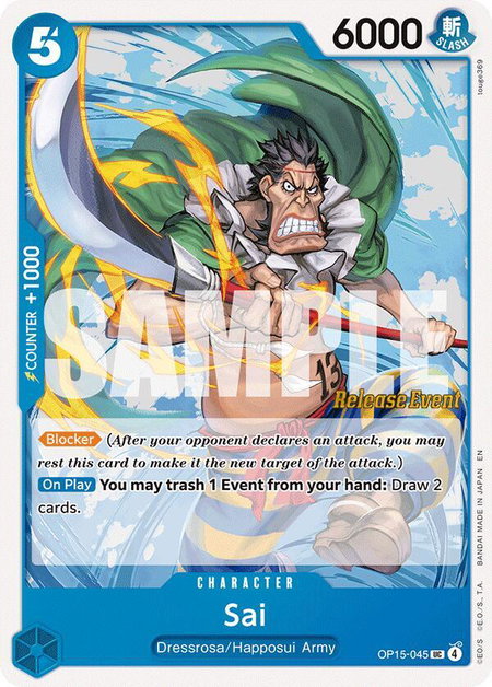 Sai - Adventure on Kami's Island Release Event Cards One Piece trading card