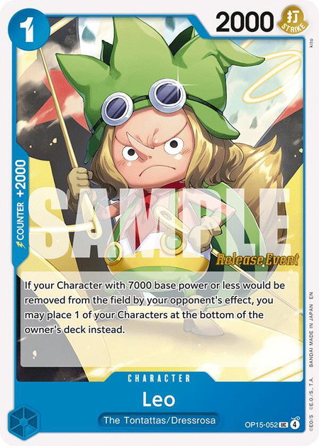 Leo - Adventure on Kami's Island Release Event Cards One Piece trading card