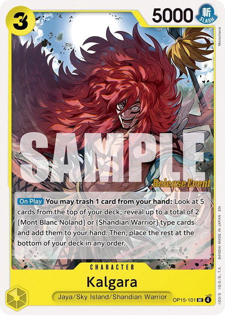 Kalgara - Adventure on Kami's Island Release Event Cards One Piece trading card