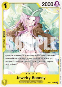 Jewelry Bonney (OP15-105) - Adventure on Kami's Island Release Event Cards (OP15 RE) #OP15-105 - Uncommon One Piece Trading Card