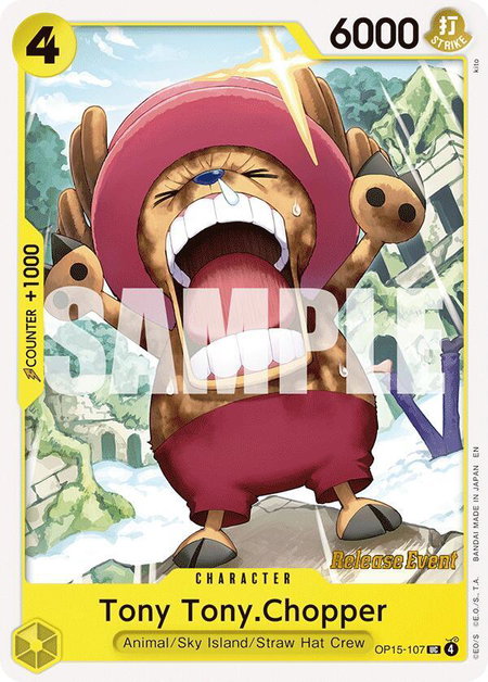 Tony Tony.Chopper (OP15-107) trading card from Adventure on Kami's Island Release Event Cards Tony Tony.Chopper (OP15-107) - Adventure on Kami's Island Release Event Cards One Piece trading card