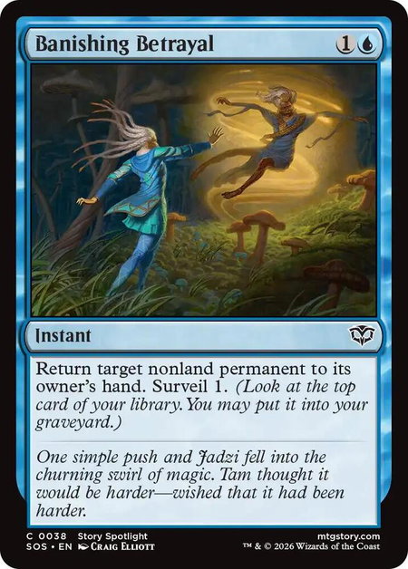 Banishing Betrayal - Secrets of Strixhaven Magic: The Gathering trading card