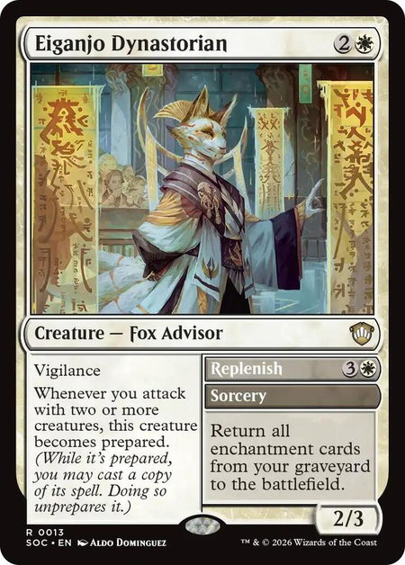 Eiganjo Dynastorian - Commander: Secrets of Strixhaven Magic: The Gathering trading card