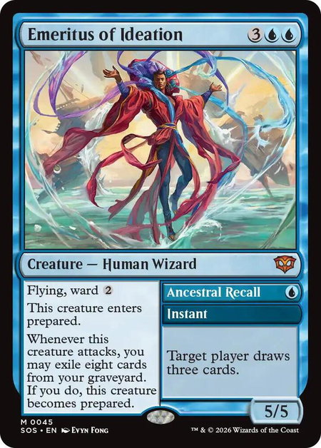 Emeritus of Ideation - Secrets of Strixhaven Magic: The Gathering trading card