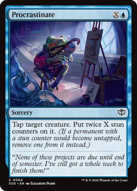 Procrastinate - Secrets of Strixhaven Magic: The Gathering trading card