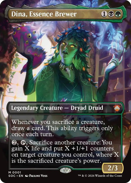 Dina, Essence Brewer (Borderless) - Commander: Secrets of Strixhaven Magic: The Gathering trading card