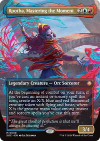 Rootha, Mastering the Moment (Borderless) - Commander: Secrets of Strixhaven (SOC) #8 - Mythic Rare Magic: The Gathering Trading Card