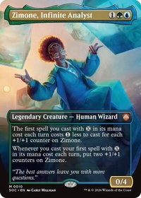 Zimone, Infinite Analyst (Borderless) - Commander: Secrets of Strixhaven (SOC) #10 - Mythic Rare Magic: The Gathering Trading Card