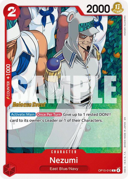 Nezumi trading card from Adventure on Kami's Island Release Event Cards Nezumi - Adventure on Kami's Island Release Event Cards One Piece trading card
