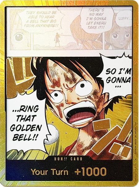 DON!! Card (Luffy) (Gold) trading card from Adventure on Kami's Island DON!! Card (Luffy) (Gold) - Adventure on Kami's Island One Piece trading card