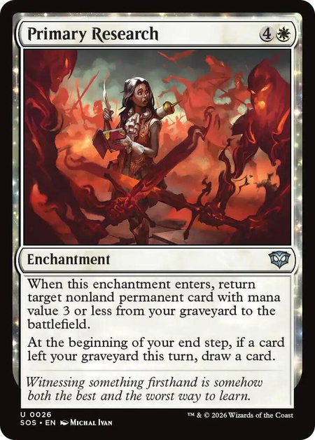 Primary Research - Secrets of Strixhaven Magic: The Gathering trading card