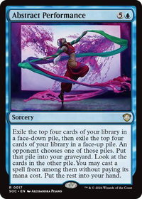 Abstract Performance - Commander: Secrets of Strixhaven (SOC) #17 - Rare Magic: The Gathering Trading Card