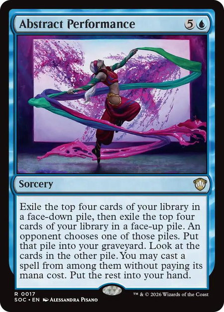 Abstract Performance - Commander: Secrets of Strixhaven Magic: The Gathering trading card