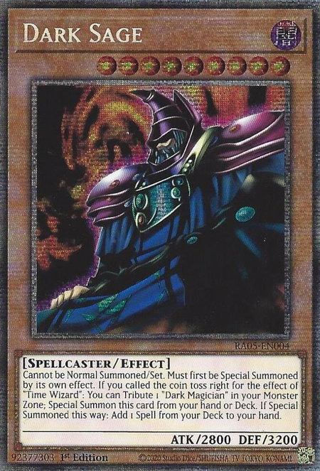 Dark Sage trading card from Rarity Collection 5 Dark Sage - Rarity Collection 5 YuGiOh trading card
