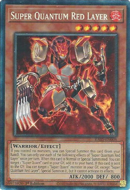 Super Quantum Red Layer (Collector's Rare) - Rarity Collection 5 YuGiOh trading card