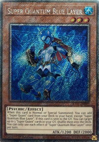 Super Quantum Blue Layer (Platinum Secret Rare) - Rarity Collection 5 (RA05) #RA05-EN009 - Platinum Secret Rare YuGiOh Trading Card