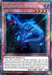 Souleating Oviraptor (Platinum Secret Rare) - Rarity Collection 5 (RA05) #RA05-EN011 - Platinum Secret Rare YuGiOh Trading Card