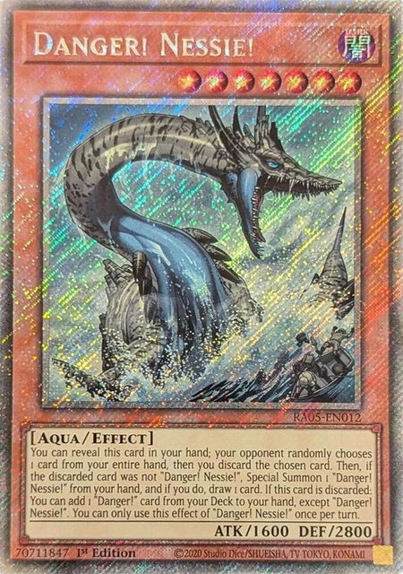 Danger! Nessie! (Platinum Secret Rare) trading card from Rarity Collection 5 Danger! Nessie! (Platinum Secret Rare) - Rarity Collection 5 YuGiOh trading card