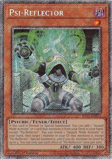 Psi-Reflector (Platinum Secret Rare) trading card from Rarity Collection 5 Psi-Reflector (Platinum Secret Rare) - Rarity Collection 5 YuGiOh trading card
