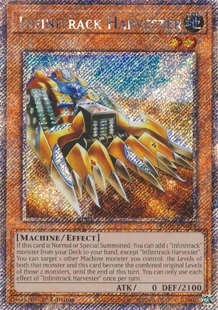 Infinitrack Harvester (Platinum Secret Rare) - Rarity Collection 5 YuGiOh trading card