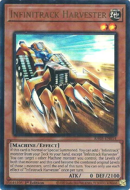 Infinitrack Harvester (Ultra Rare) - Rarity Collection 5 YuGiOh trading card