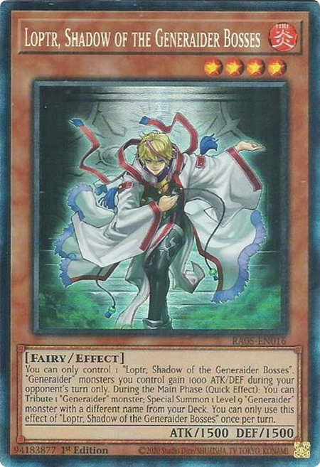 Loptr, Shadow of the Generaider Bosses (Collector's Rare) trading card from Rarity Collection 5 Loptr, Shadow of the Generaider Bosses (Collector's Rare) - Rarity Collection 5 YuGiOh trading card