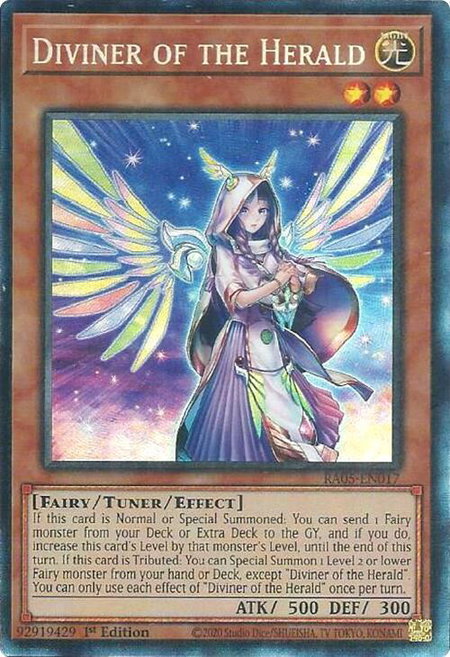 Diviner of the Herald (Collector's Rare) trading card from Rarity Collection 5 Diviner of the Herald (Collector's Rare) - Rarity Collection 5 YuGiOh trading card