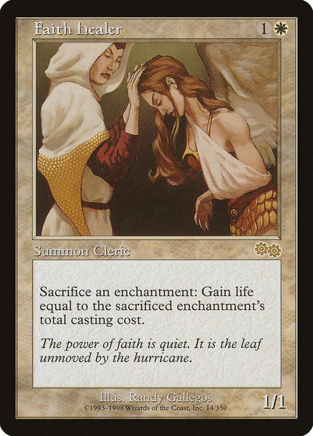 Faith Healer - Urza's Saga Magic: The Gathering trading card