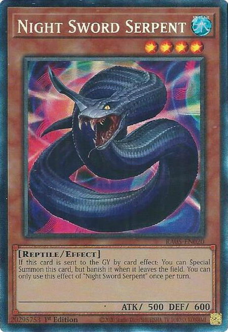 Night Sword Serpent (Collector's Rare) - Rarity Collection 5 YuGiOh trading card