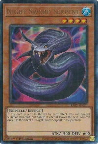 Night Sword Serpent (Ultimate Rare) - Rarity Collection 5 (RA05) #RA05-EN020 - Ultimate Rare YuGiOh Trading Card