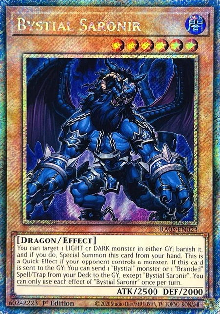 Bystial Saronir (Platinum Secret Rare) - Rarity Collection 5 YuGiOh trading card