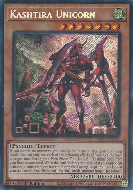 Kashtira Unicorn (Secret Rare) - Rarity Collection 5 YuGiOh trading card