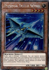 Photon Delta Wing (Platinum Secret Rare) - Rarity Collection 5 (RA05) #RA05-EN026 - Platinum Secret Rare YuGiOh Trading Card