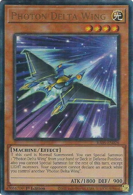 Photon Delta Wing (Ultimate Rare) - Rarity Collection 5 YuGiOh trading card