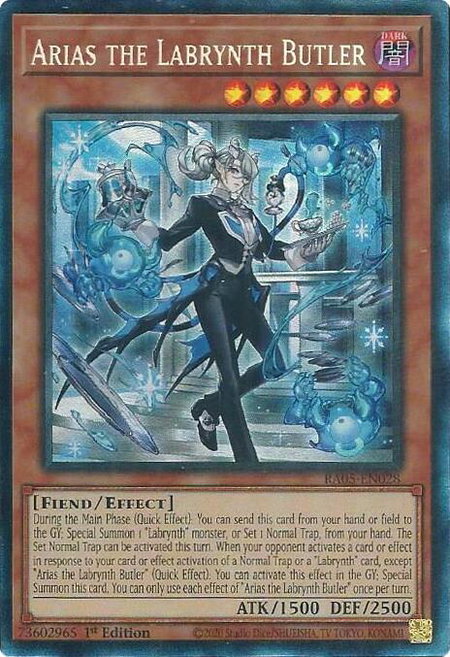 Arias the Labrynth Butler (Collector's Rare) - Rarity Collection 5 YuGiOh trading card