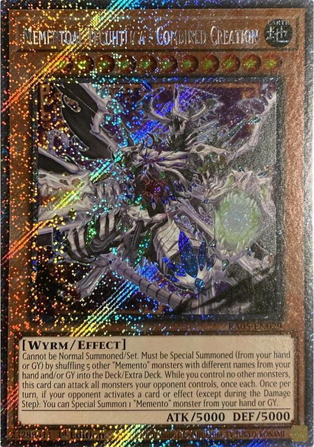 Mementoal Tecuhtlica - Combined Creation (Platinum Secret Rare) - Rarity Collection 5 YuGiOh trading card
