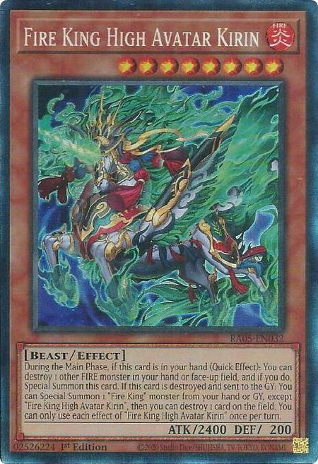 Fire King High Avatar Kirin (Collector's Rare) - Rarity Collection 5 YuGiOh trading card