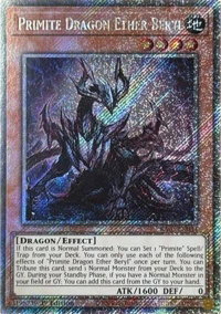 Primite Dragon Ether Beryl (Platinum Secret Rare) - Rarity Collection 5 (RA05) #RA05-EN033 - Platinum Secret Rare YuGiOh Trading Card