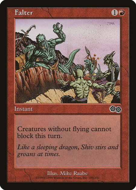 Falter - Urza's Saga Magic: The Gathering trading card