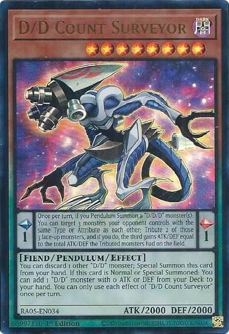 D/D Count Surveyor (Ultra Rare) trading card from Rarity Collection 5 D/D Count Surveyor (Ultra Rare) - Rarity Collection 5 YuGiOh trading card