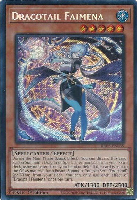 Dracotail Faimena (Secret Rare) - Rarity Collection 5 YuGiOh trading card