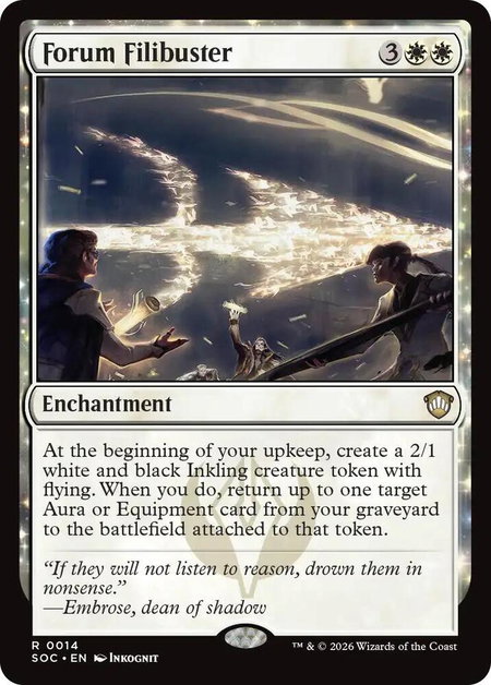 Forum Filibuster - Commander: Secrets of Strixhaven Magic: The Gathering trading card