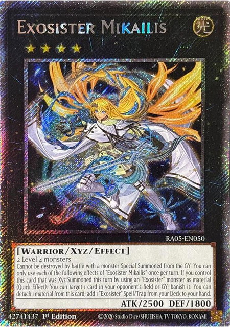 Exosister Mikailis (Platinum Secret Rare) - Rarity Collection 5 YuGiOh trading card