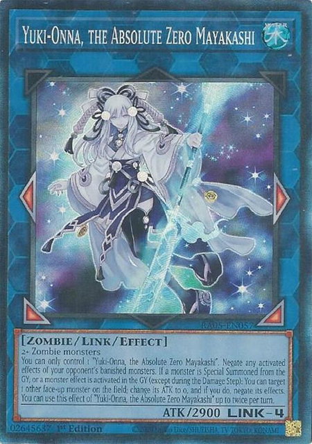 Yuki-Onna, the Absolute Zero Mayakashi (Collector's Rare) - Rarity Collection 5 YuGiOh trading card